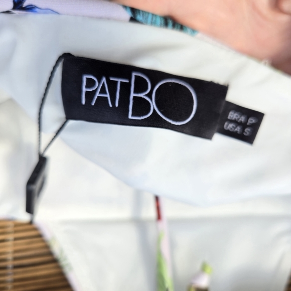 NEW PatBO Zamia Cutout Bodysuit Long Sheer Sleeves Small - Picture 13 of 14